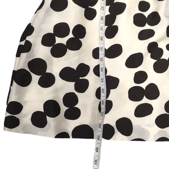 Banana‎ Republic Wrap Dress 100% Silk White Brown Polka Dot Cap Sleeve Women's 0 - Picture 8 of 16